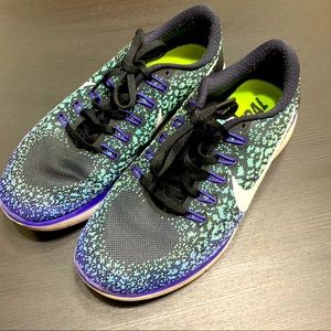 Nike Free RN Distance Running Shoes Blue Green Sneakers